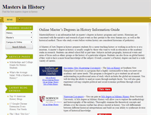 Tablet Screenshot of mastersinhistory.org