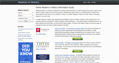 Desktop Screenshot of mastersinhistory.net